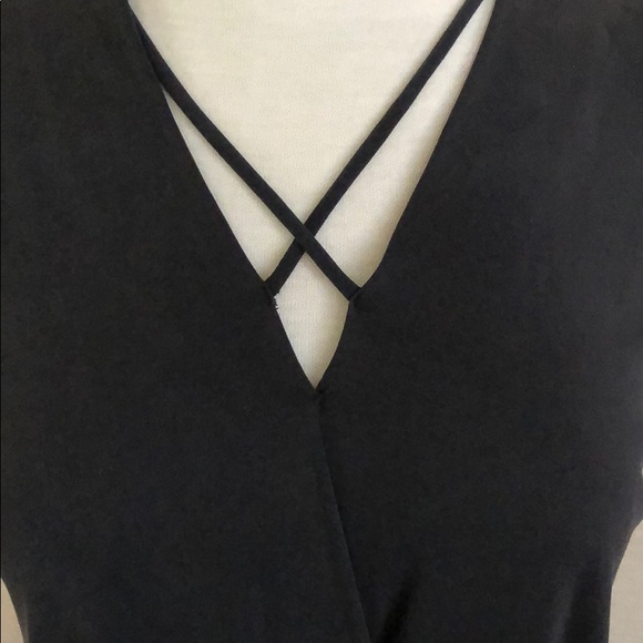 Alya from Francesca’s Black Criss Cross Tank - Picture 2 of 4